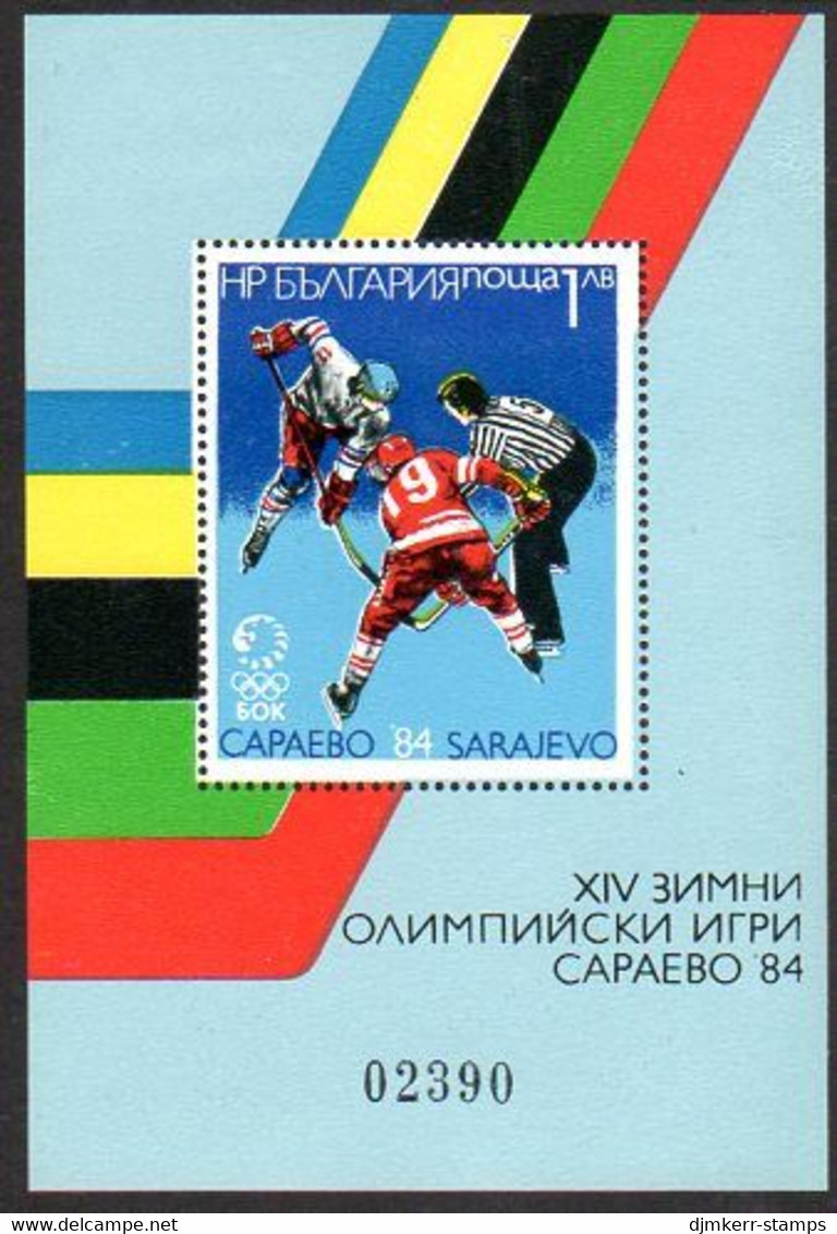 BULGARIA 1984 Winter Olympic Games Block MNH / **. .  Michel Block 140 - Blokken & Velletjes