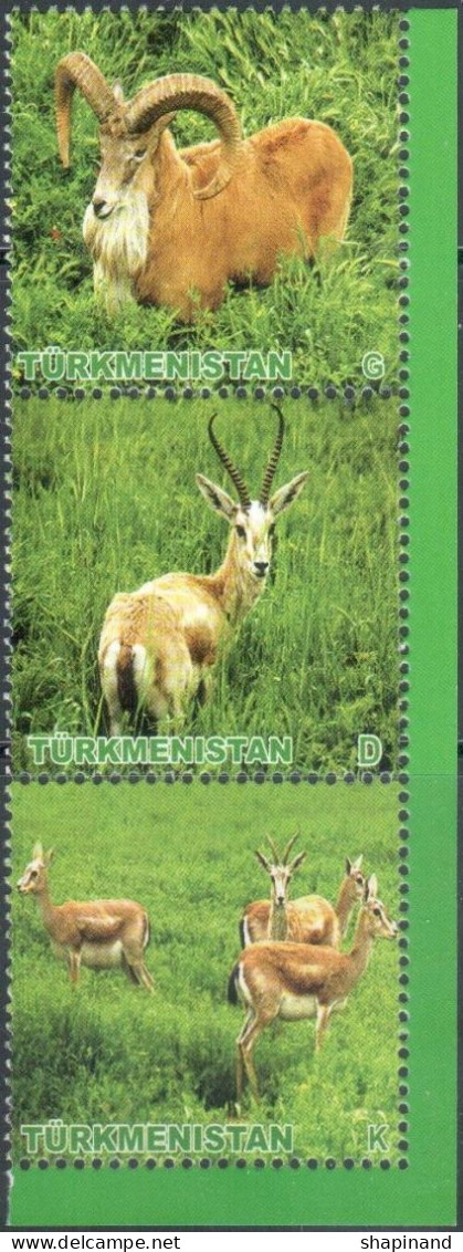 Turkmenistan 2009 "Animals Of Turkmenistan.Ram.Gazelle." 3v Zd Quality:100% - Turkmenistan