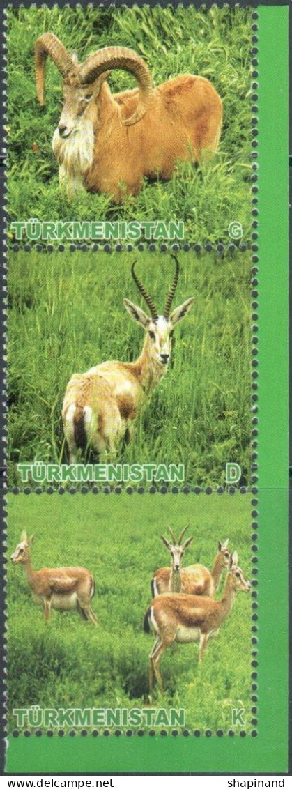 Turkmenistan 2009 "Animals Of Turkmenistan.Ram.Gazelle." 3v Zd Quality:100% - Turkmenistán