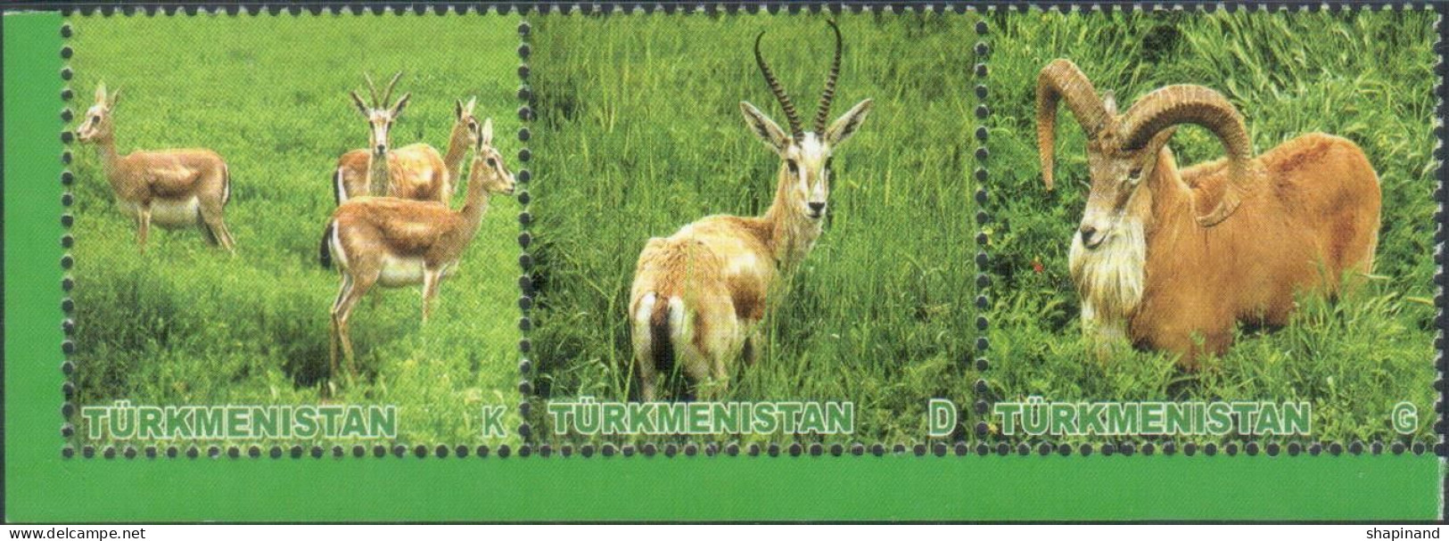 Turkmenistan 2009 "Animals Of Turkmenistan.Ram.Gazelle." 3v Zd Quality:100% - Turkménistan