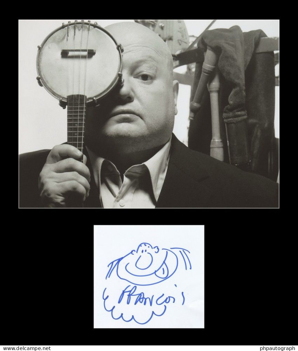 François Hadji-Lazaro (1956-2023)- Garçons Bouchers - Autoportrait Signé + Photo - Cantanti E Musicisti