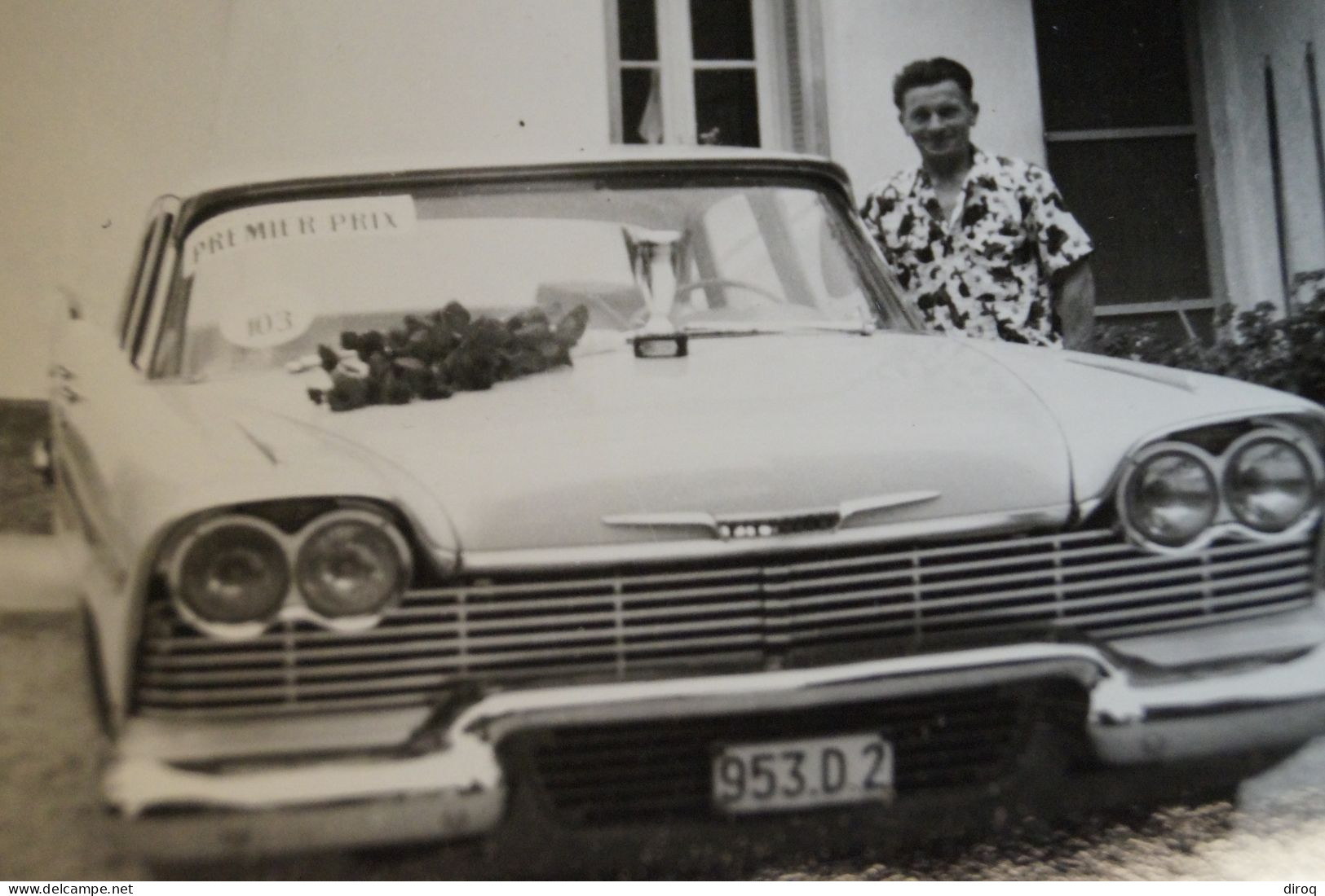 Superbe Ancienne Photo De Voiture à Identifier,1959,Juan-les-Pins, 125 Mm./90 Mm. - Cars