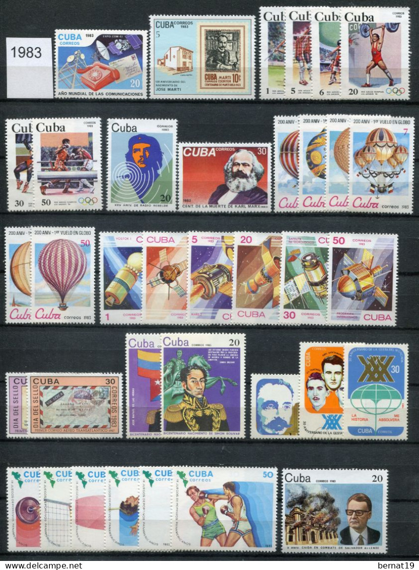 Cuba 1983 Completo ** MNH. - Komplette Jahrgänge