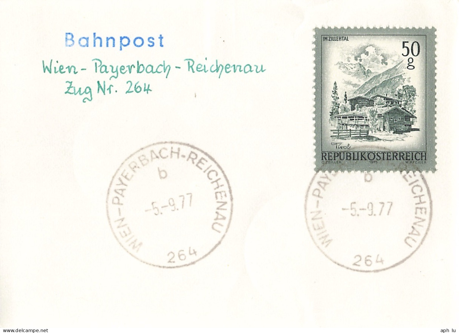 Bahnpost (R.P.O./T.P.O) Wien-Payerbach-Reichenau [Ausschnitt] (AD3084) - Storia Postale