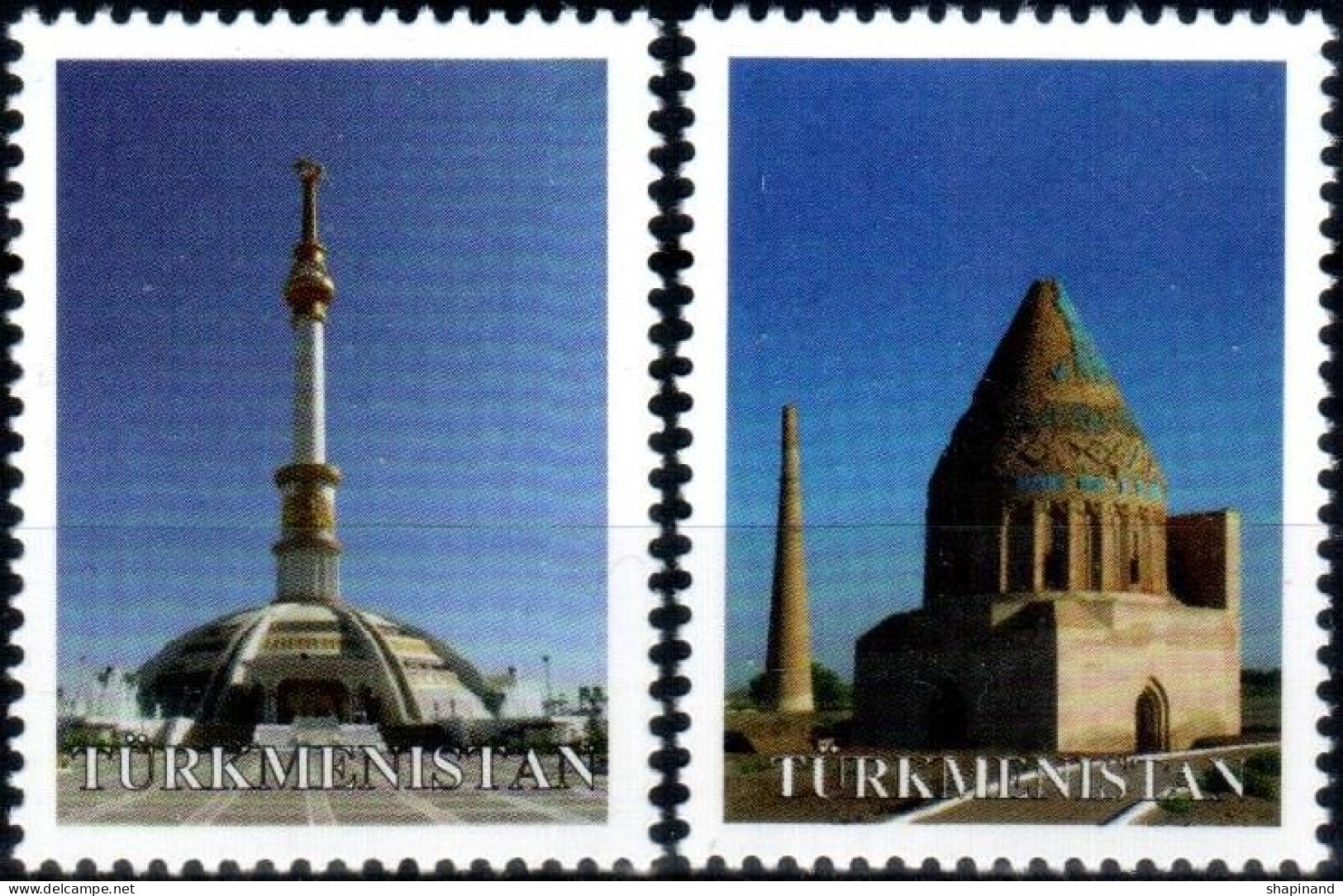 Turkmenistan 2014 "Architecture Of Ashgabat" (A Very Rare Stamps Without A Face Value). 2v Quality100% - Turkmenistán