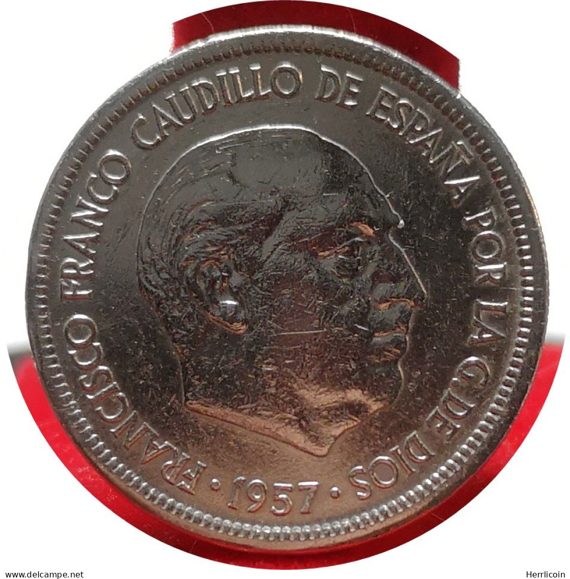 Monnaie Espagne - 1957 (1967) - 5 Pesetas Franco - 5 Pesetas