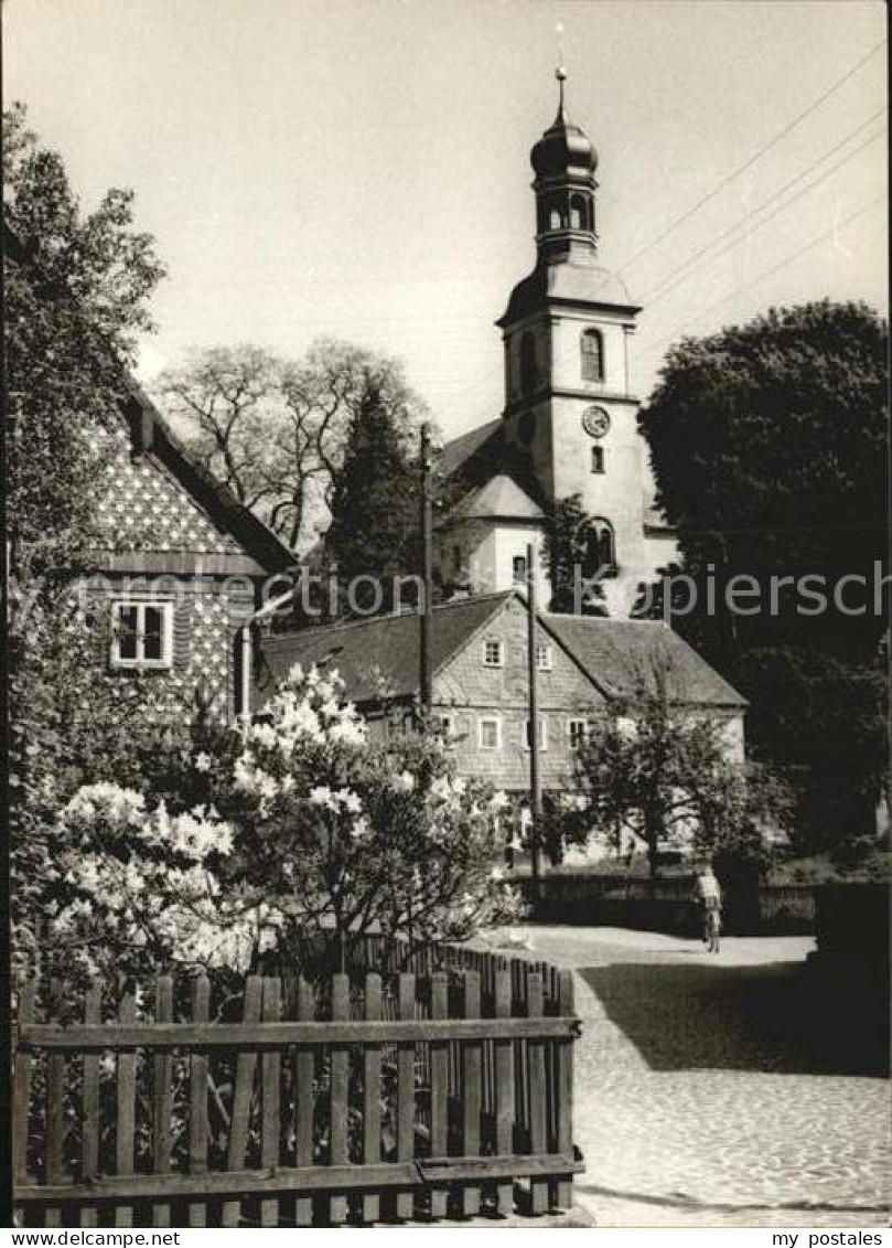 72462490 Grossschoenau Sachsen Ortspartie An Der Kirche Handabzug Grossschoenau - Grossschönau (Sachsen)