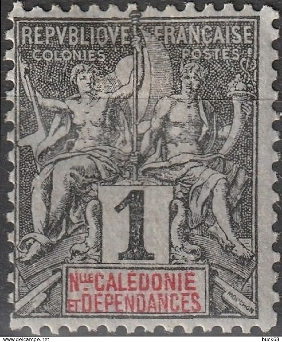 NOUVELLE-CALEDONIE Poste  41 * MH Type Groupe 1892 [ColCla] - Neufs