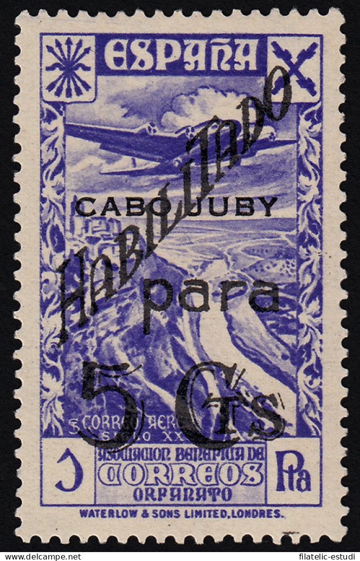 Cabo Juby Beneficencia 10 1941 Nuevo Valor Habilitado  MNH - Cape Juby