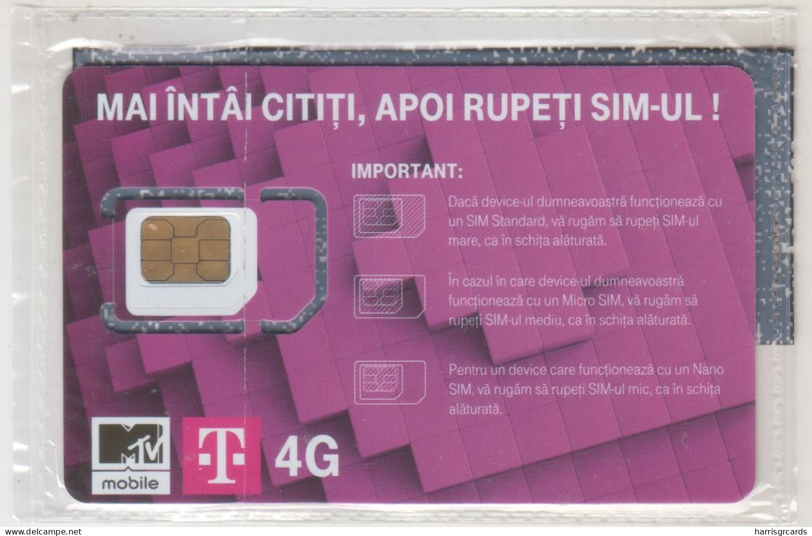 ROMANIA - Telekom Mtv-4G, T Telecom GSM Card, Mint In Blister - Rumänien