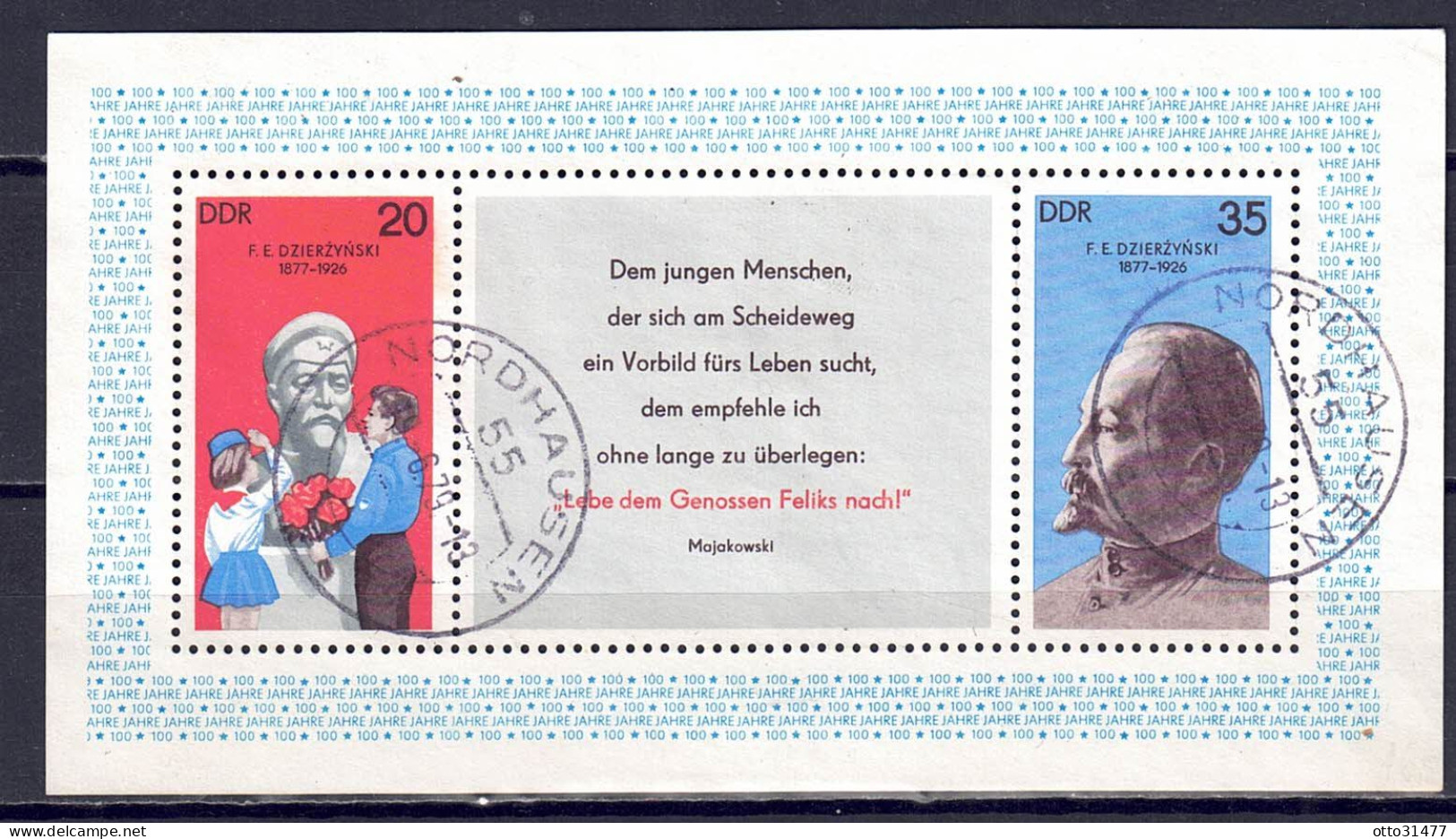 DDR 1977 - Feliks Dserschinskij, Block 49, Gestempelt / Used - 1971-1980