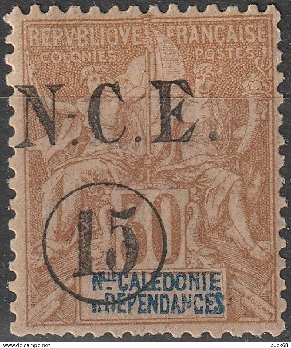 NOUVELLE-CALEDONIE Poste  56 * MH Type Paix Et Commerce 1892 (CV 6,50 €) [ColCla] - Neufs