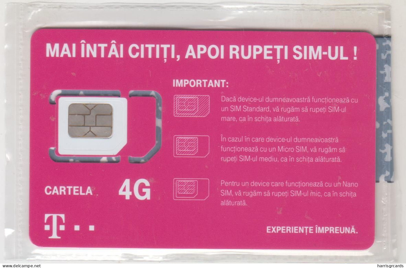 ROMANIA - Cartela 4 G Magenta, T Telecom GSM Card, Mint In Blister - Roumanie