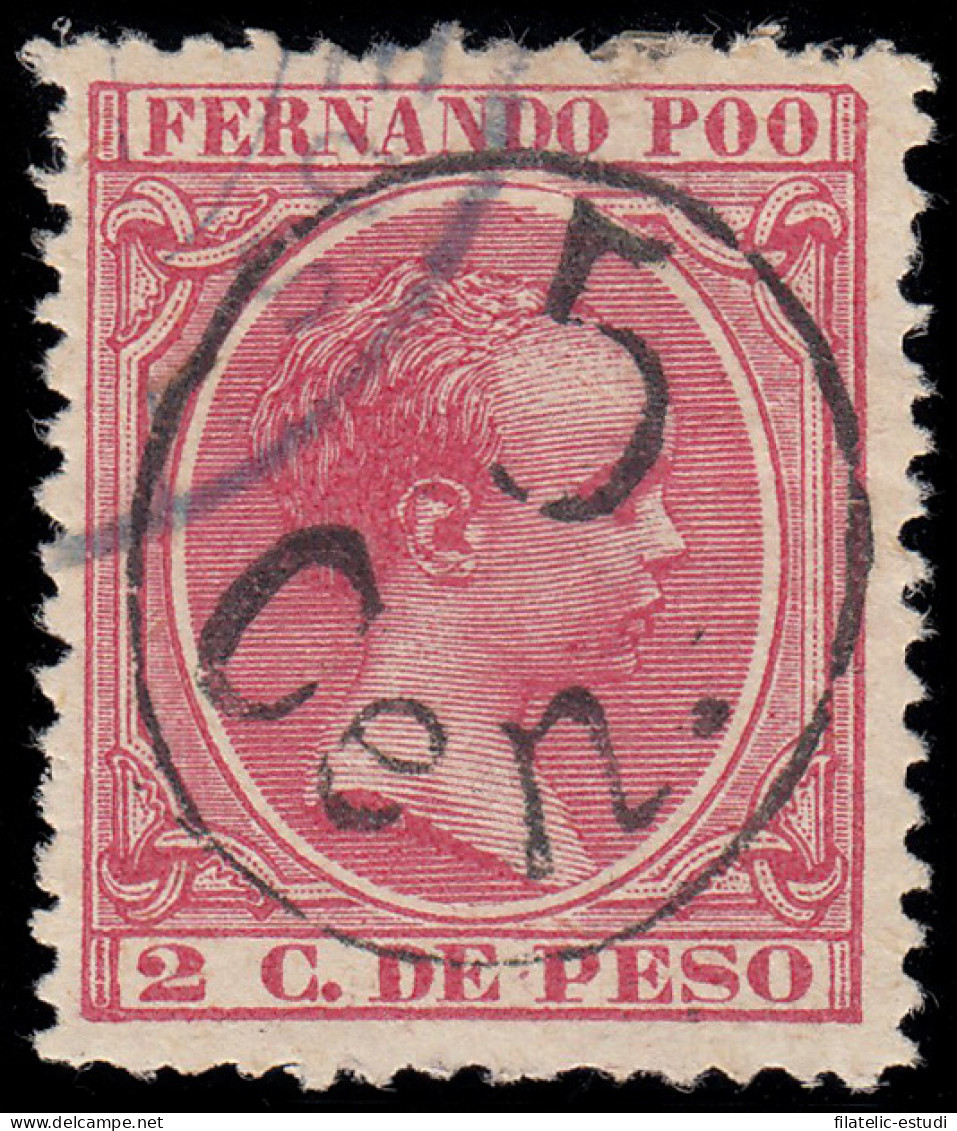 Fernando Poo 40A 1896/00 Alfonso XIII Usado - Fernando Po