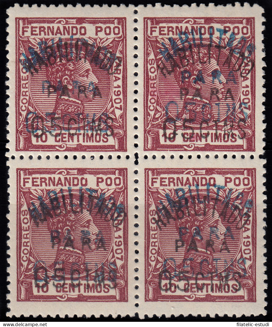 Fernando Poo 167Chha 1907  Alfonso XIII MNH Bl.4 - Fernando Po