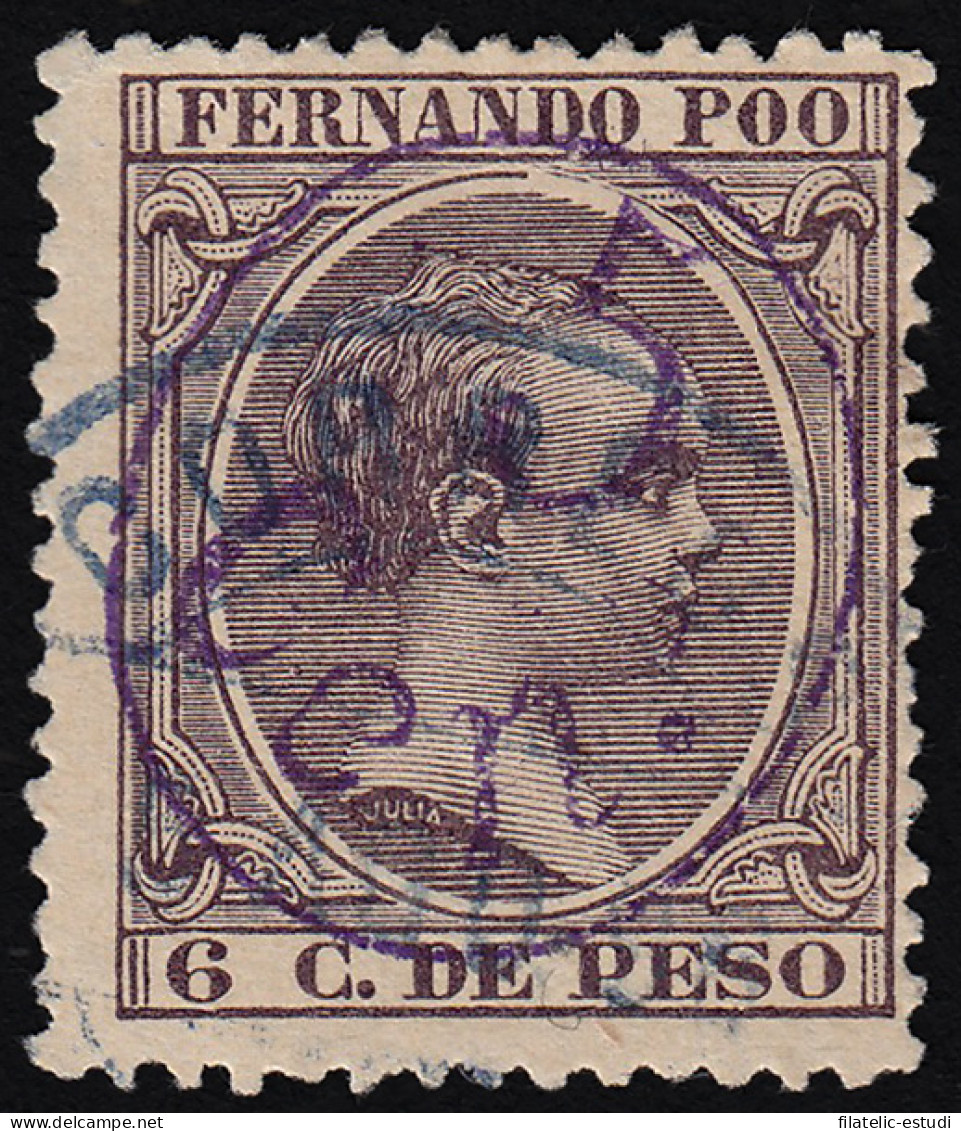 Fernando Poo 40Chcc 1896/00 Alfonso XIII Usado - Fernando Po