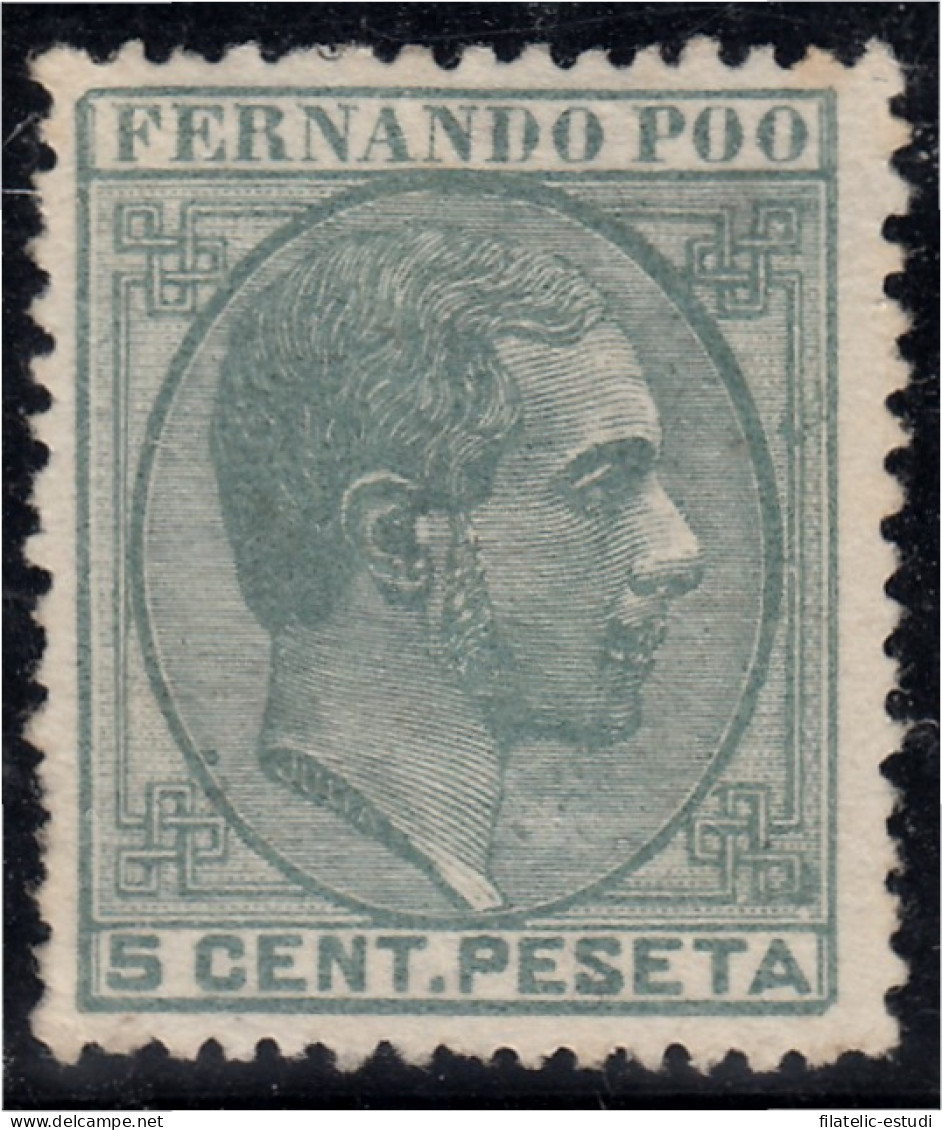 Fernando Poo 2 1879  Alfonso XII MH - Fernando Po