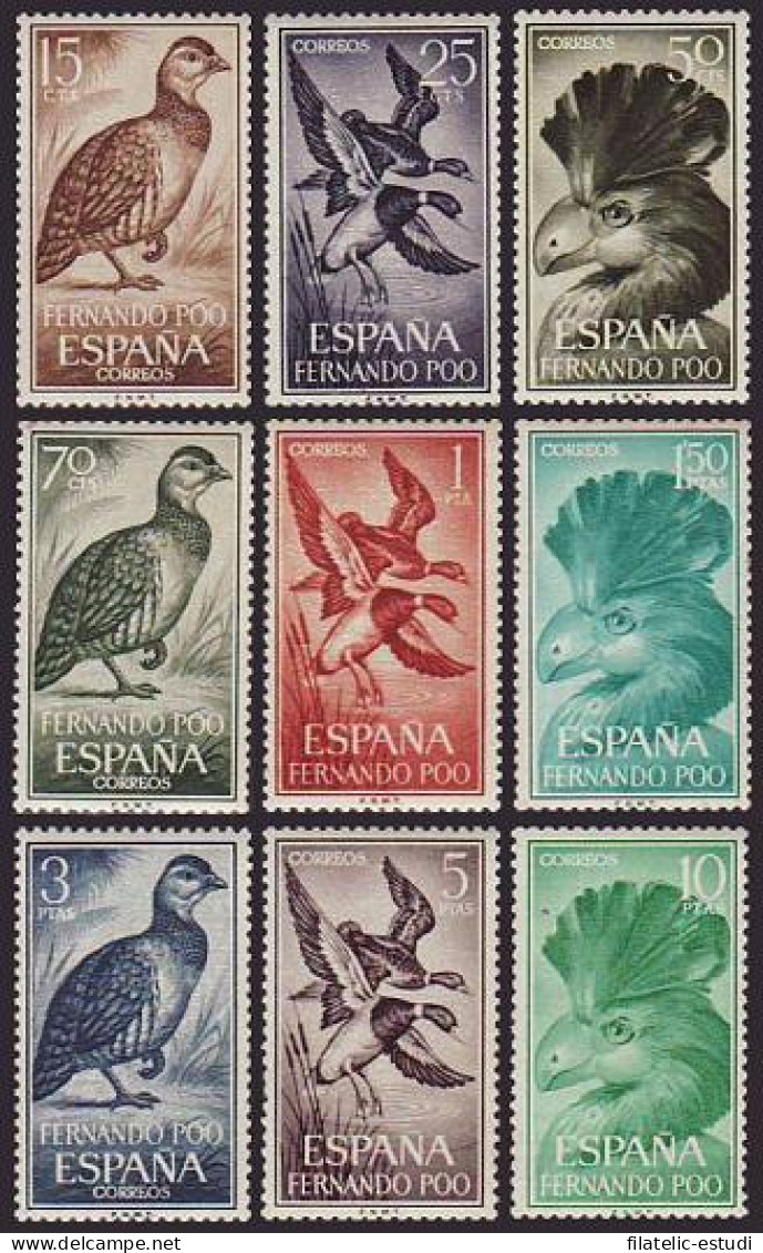 Fernando Poo 226/34 1964 Fauna (aves) MNH - Fernando Poo