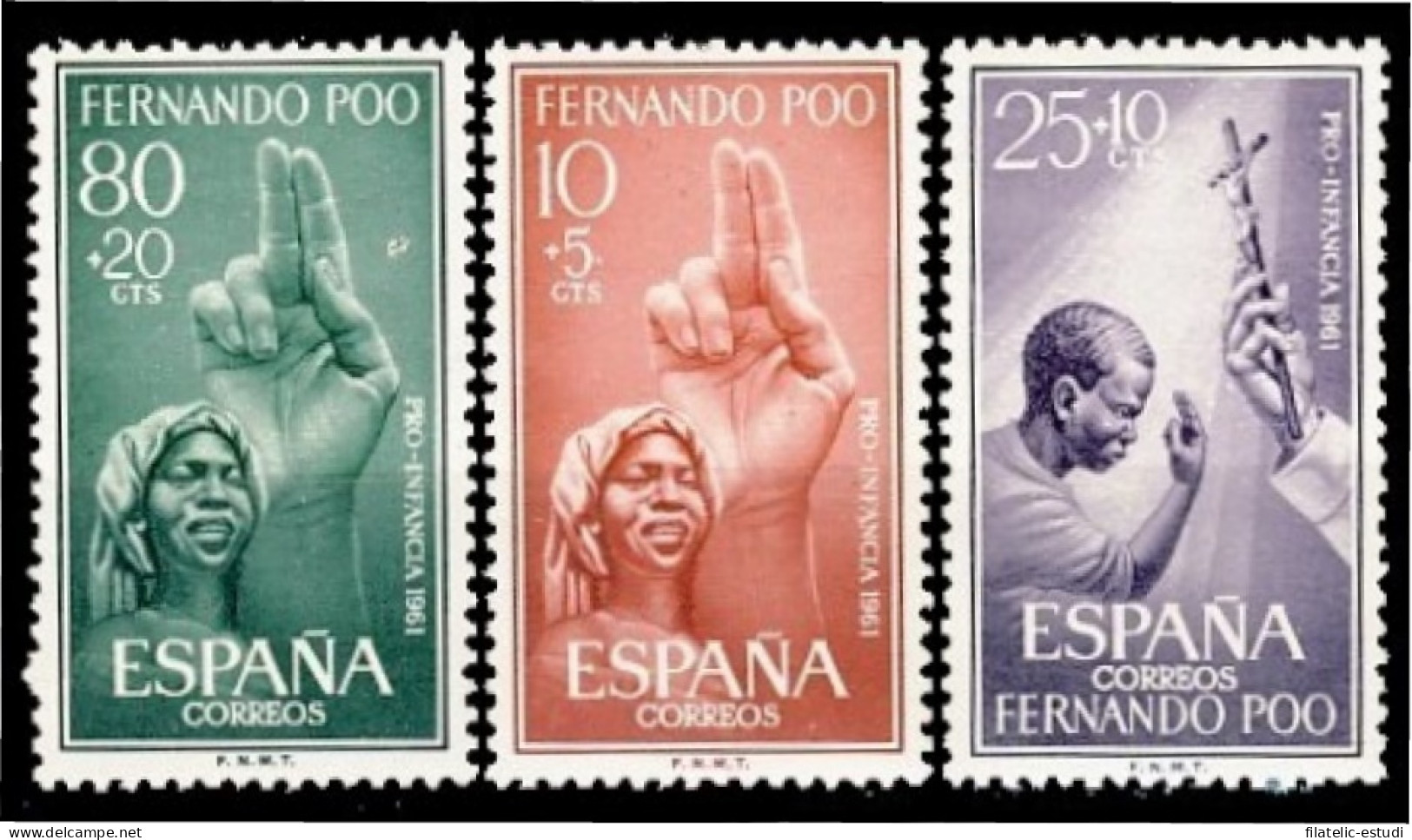 Fernando Poo 196/198 1961 Pro Infancia MNH - Fernando Po