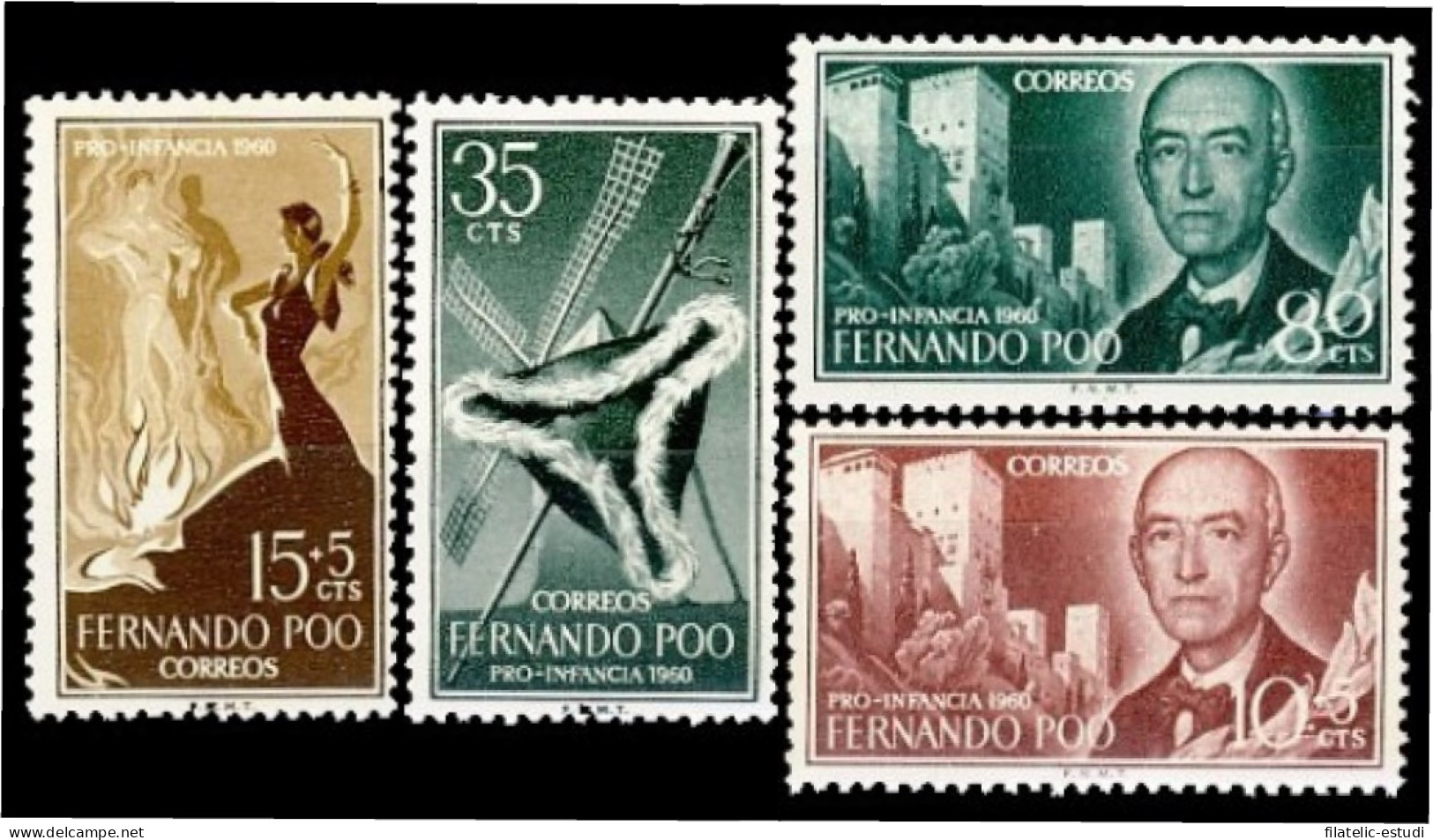 Fernando Poo 188/91 1960 Pro Infancia MNH - Fernando Po