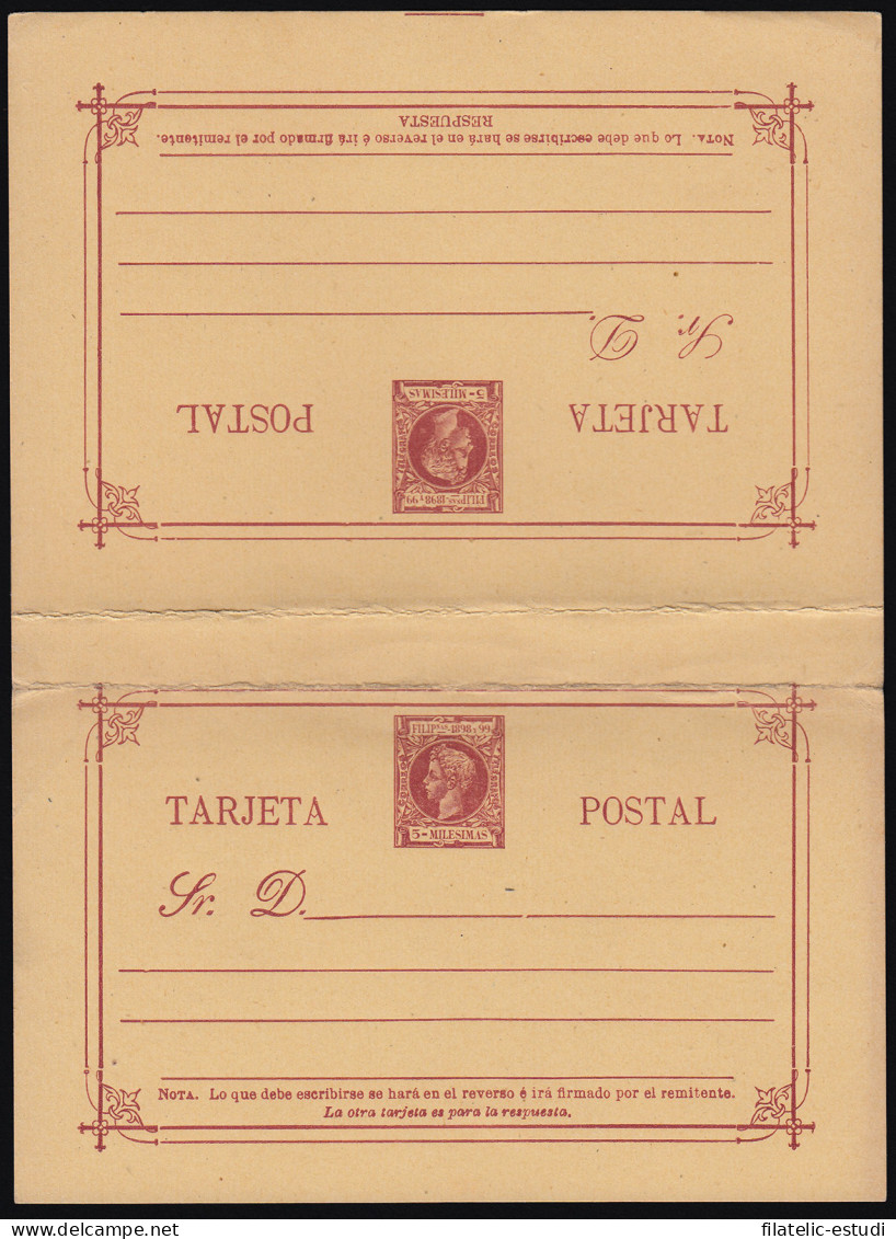 Filipinas Philippines Entero Postal 16 1898 AlfonsoXIII - Filipinas