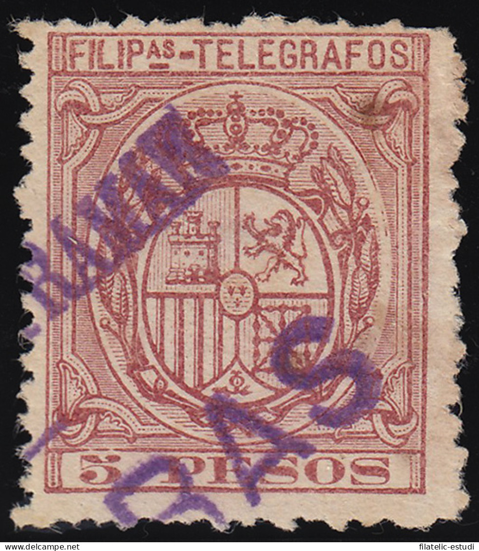 Filipinas Philippines Telégrafos 46 M 1892 Escudo De España MH - Philippines