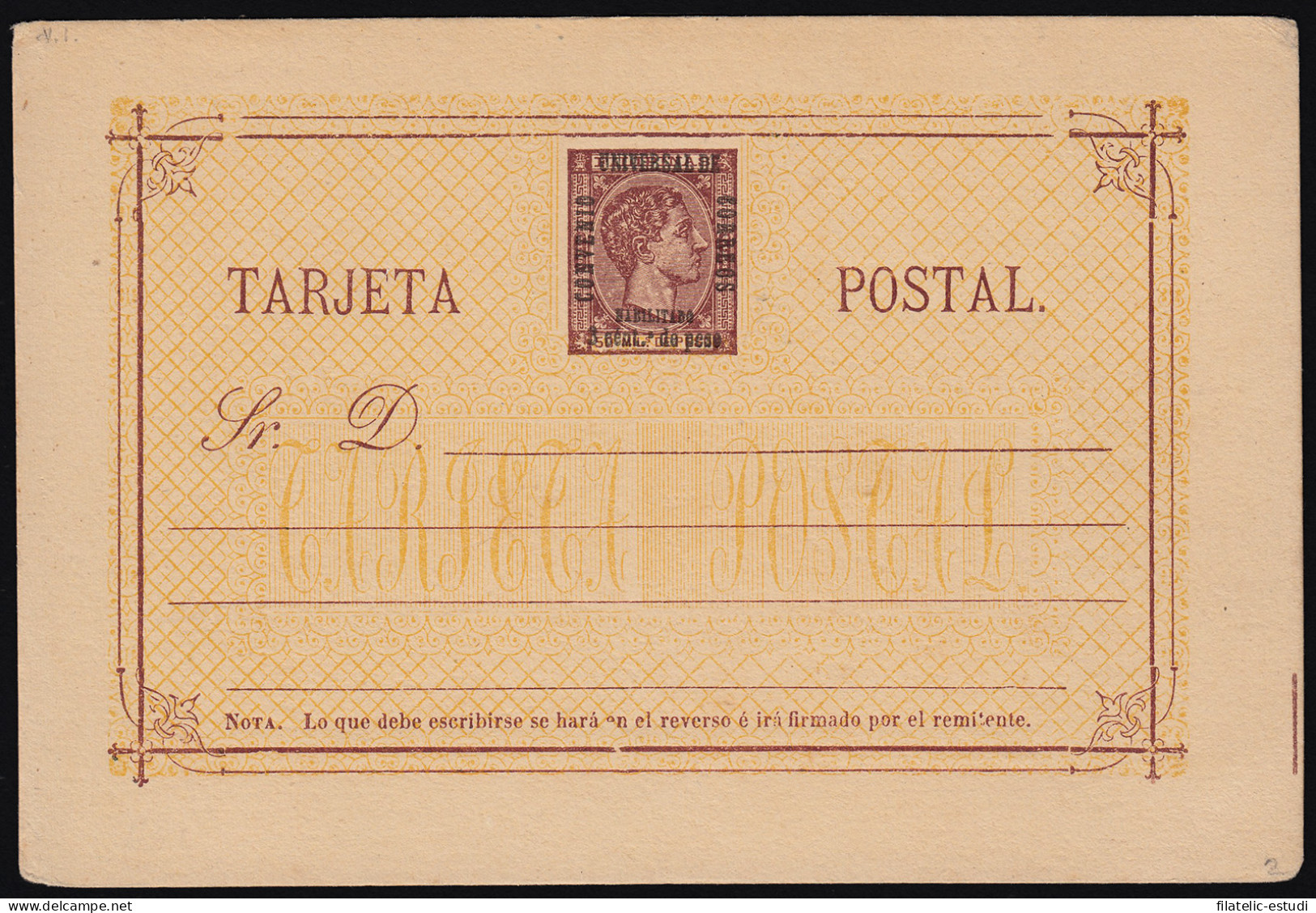 Filipinas Philippines Entero Postal 2 1879 AlfonsoXII - Philipines