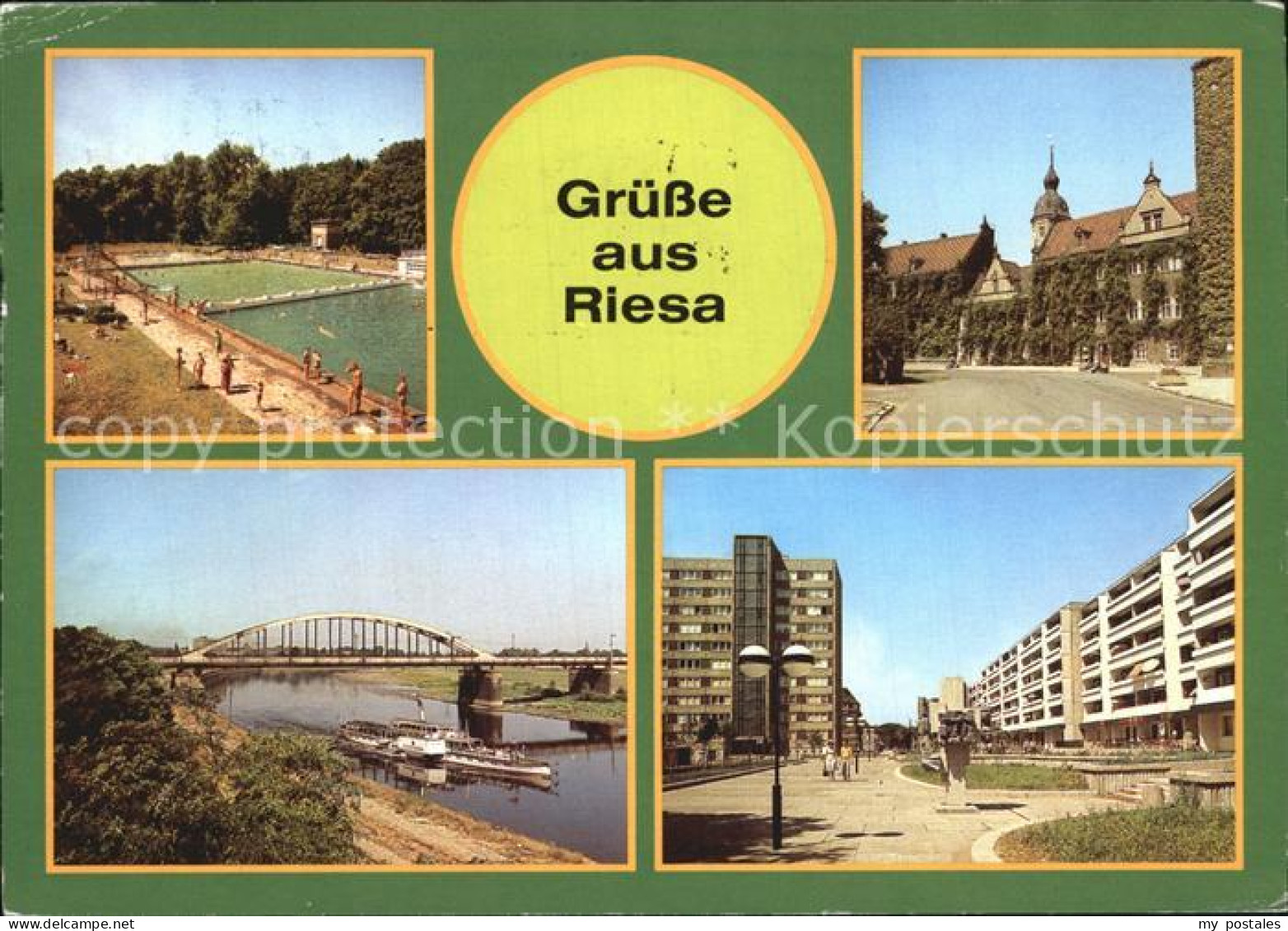 72461687 Riesa Sachsen Freibad Rathaus Anlegestelle Weisse Flotte Dresden Jahnis - Riesa