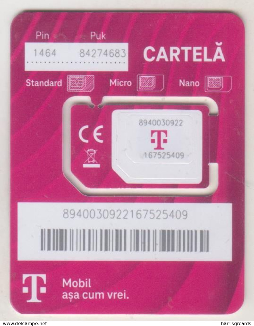 ROMANIA - M2M85 Mobil Asa Cum Vrei, T Telecom GSM Card, Mint - Rumania