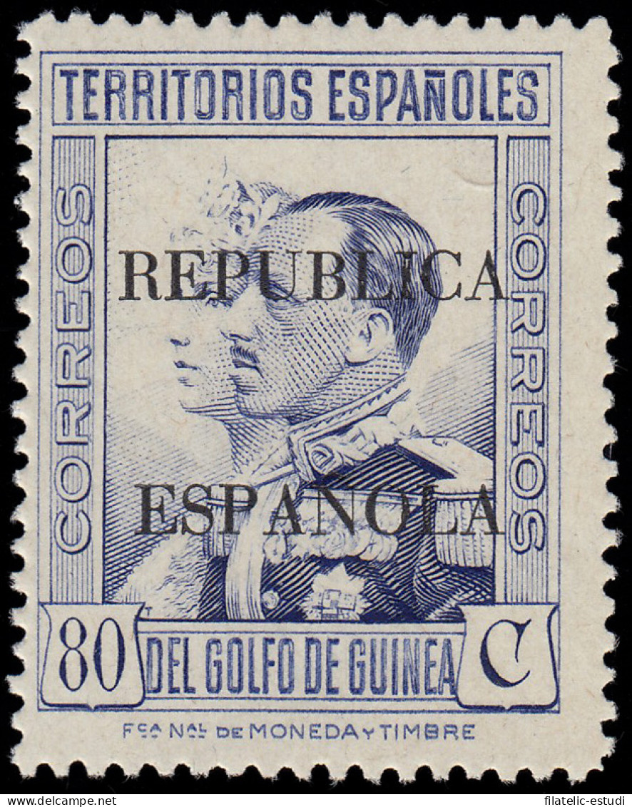 Guinea Española 226 1931 Alfonso XIII  Sobrecargados Reública Española MNH - Guinée Espagnole