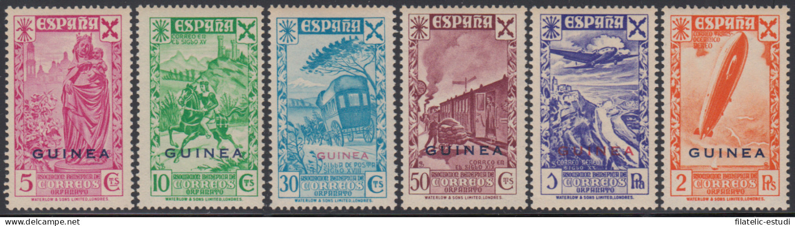 Guinea Española Beneficencia 12/17  1943 Historia Del Correo MNH - Spanish Guinea