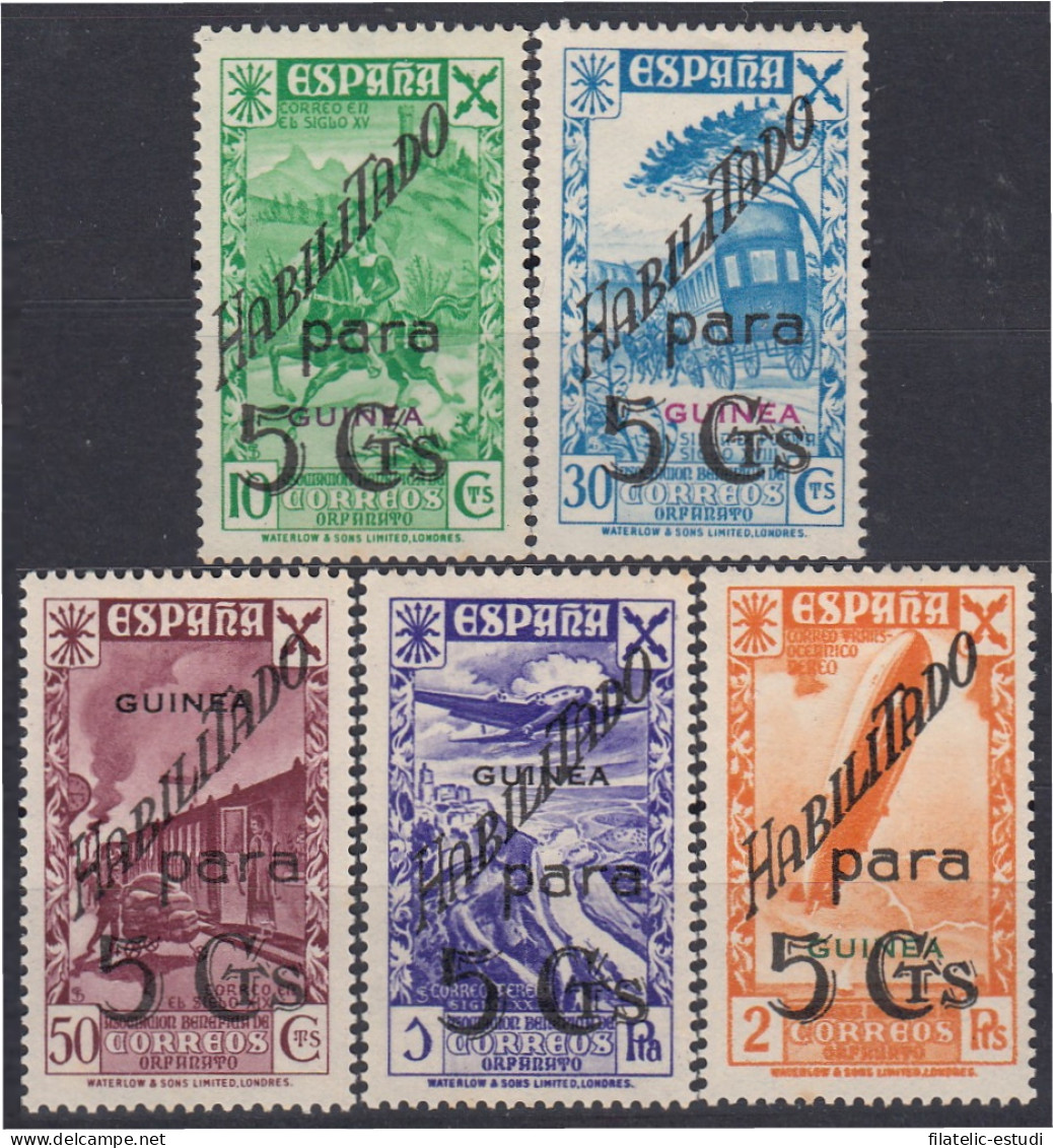 Guinea Española Beneficencia 7/11 1941 Historia Del Correo MH - Guinée Espagnole