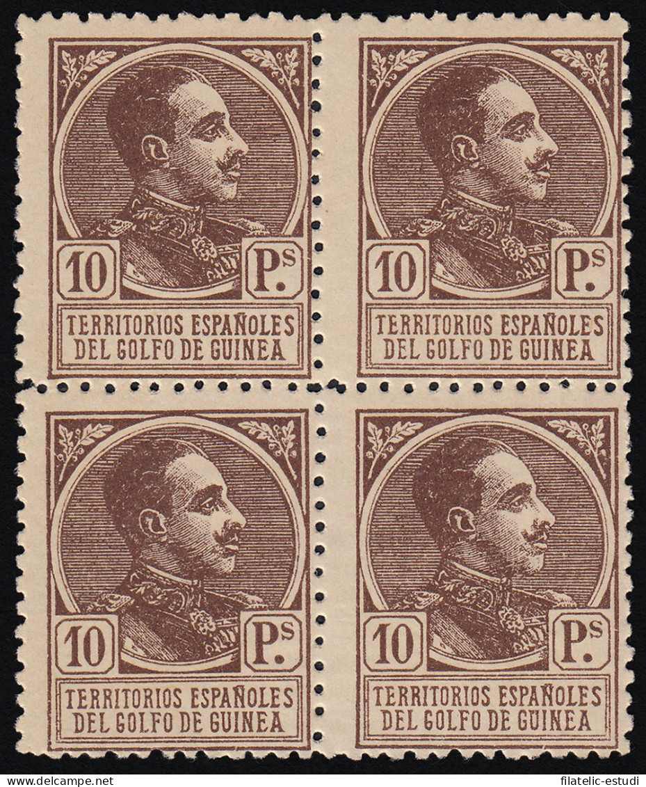 Guinea Española 140 1919 Alfonso XIII MNH  BL.4 - Guinée Espagnole