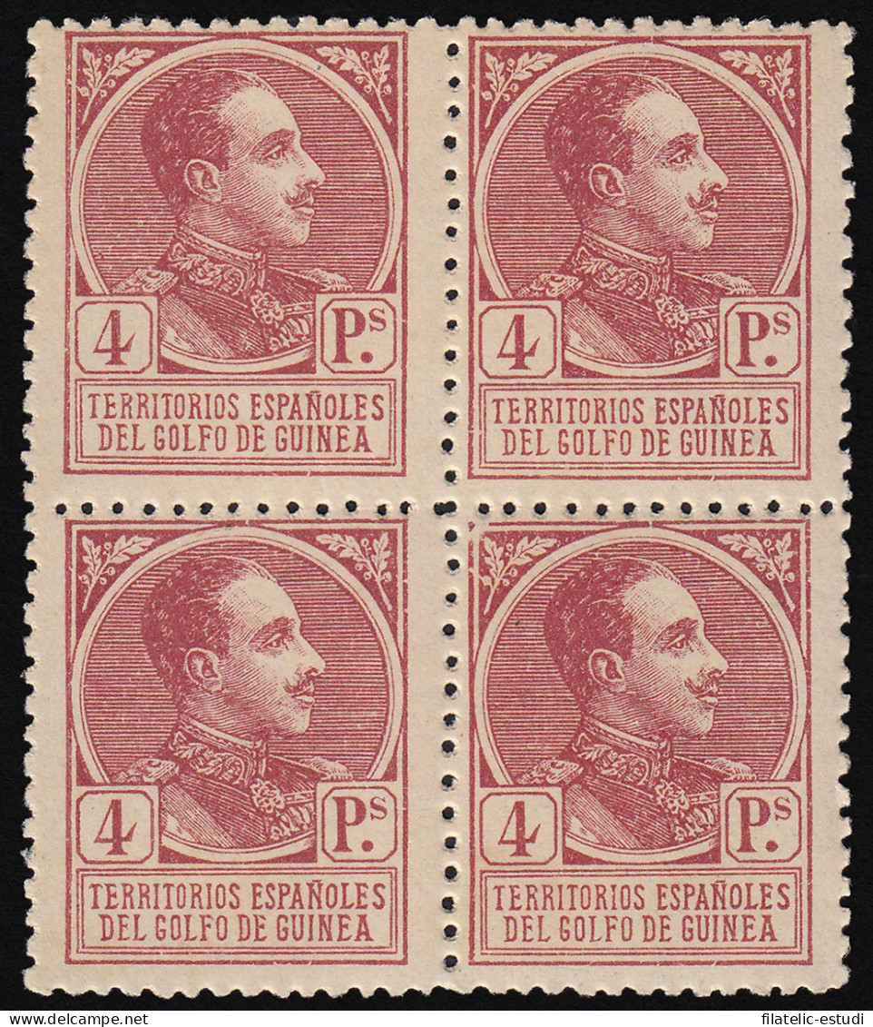 Guinea Española 139 1919 Alfonso XIII MNH  BL.4 - Guinée Espagnole