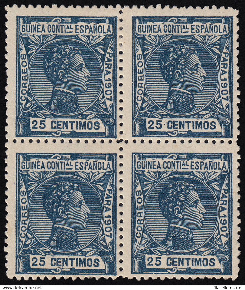 Guinea Española 50 1907 Alfonso XIII MNH BL.4 - Guinea Española