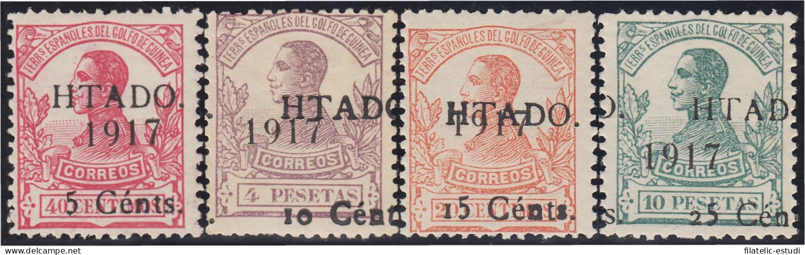 Guinea Española 124/27 1918 Alfonso XIII MNH Y MH - Guinea Española