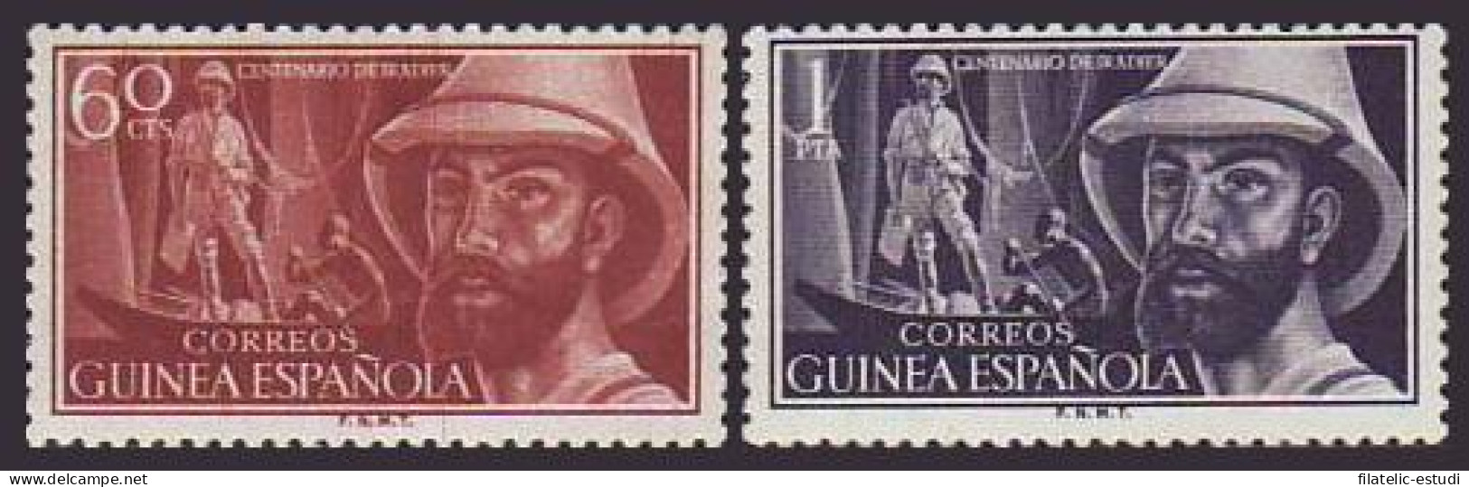 Guinea Española 342/43 1955 Centº Del Nacimiento De Manuel Iradier MNH - Guinea Española
