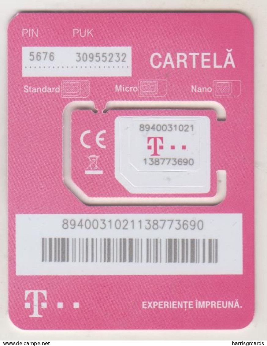 ROMANIA - Cartela 4G "#", T Telecom GSM Card, Mint - Rumania