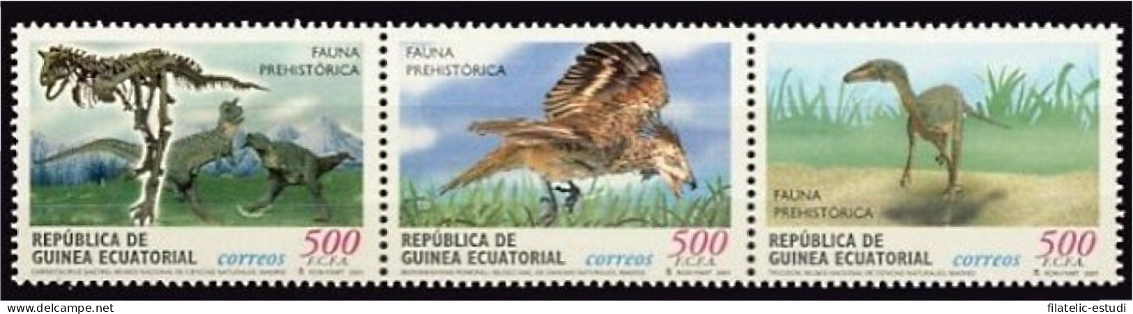 Guinea Ecuatorial 284/86 2002 Fauna Prehistórica MNH - Other & Unclassified