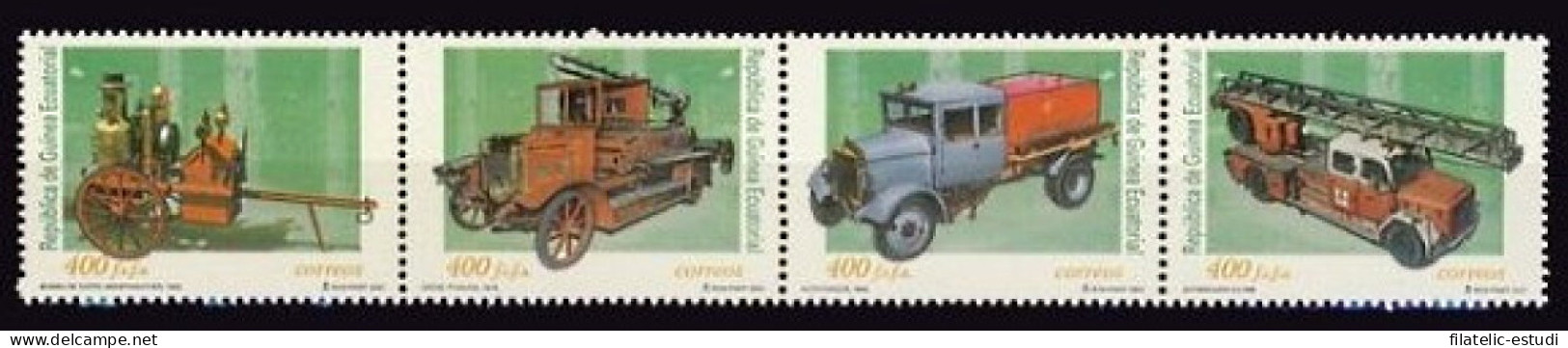 Guinea Ecuatorial 280/83 2001 Vehículos De Bomberos MNH - Otros & Sin Clasificación