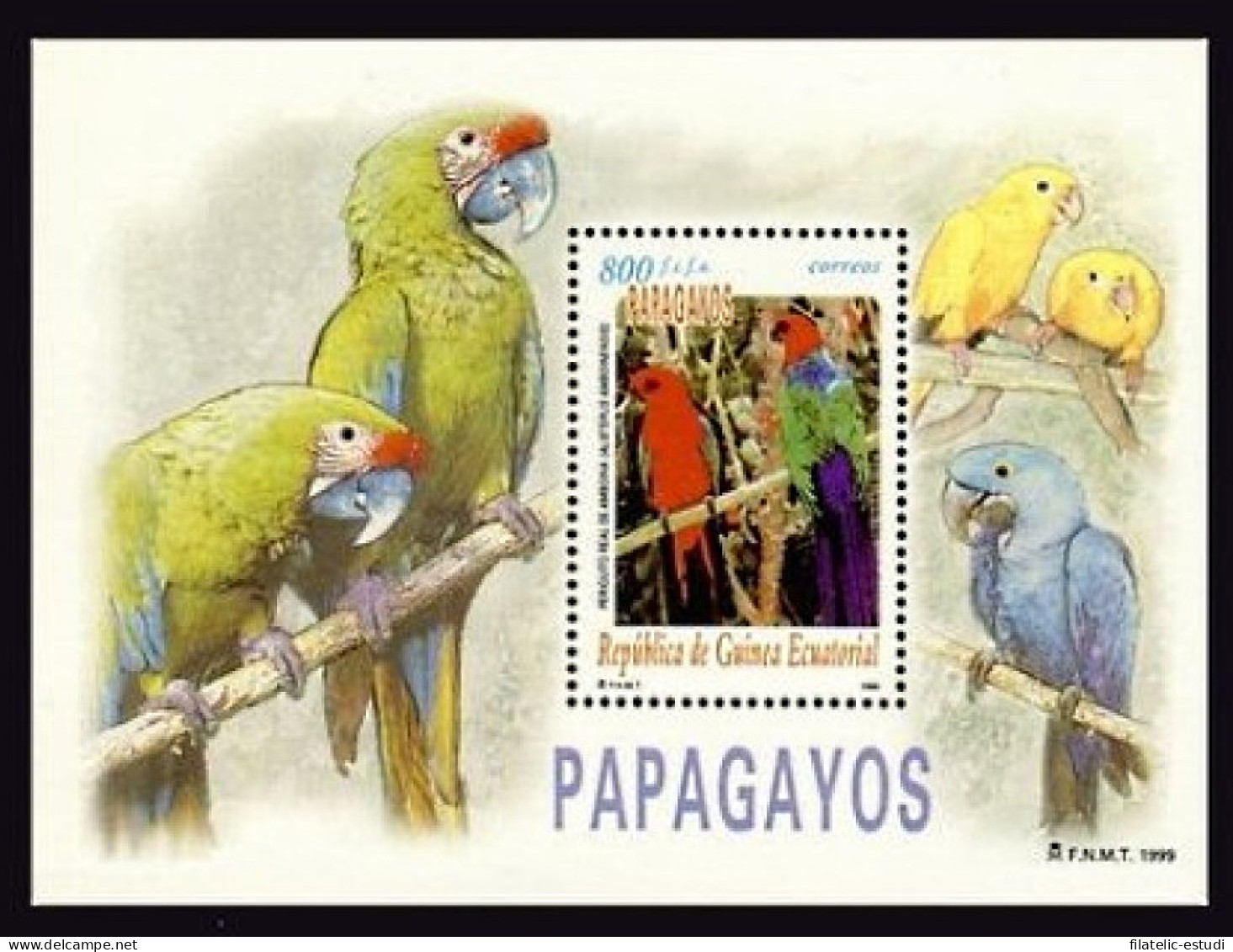 Guinea Ecuatorial 262 1999 Papagayos HB MNH - Sonstige & Ohne Zuordnung