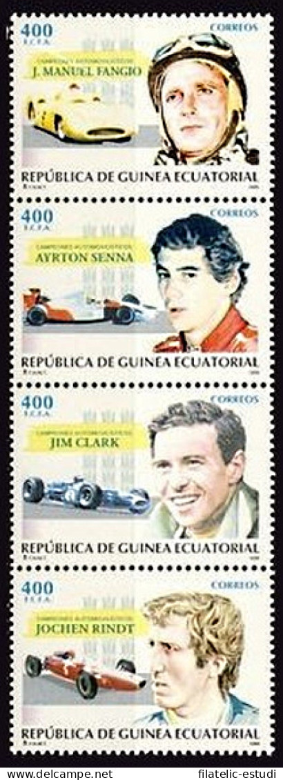 Guinea Ecuatorial 210/13 1996 Campeones Automovilísticos MNH - Otros & Sin Clasificación