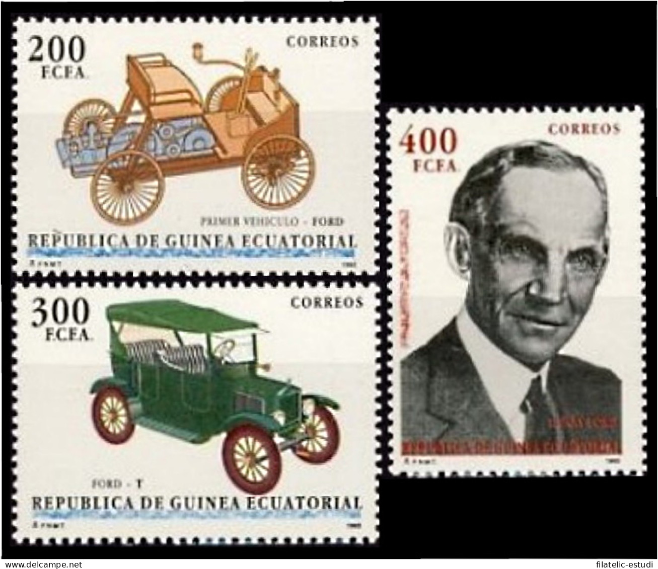 Guinea Ecuatorial 171/73 1993 Homenaje A Henry Ford MNH - Autres & Non Classés