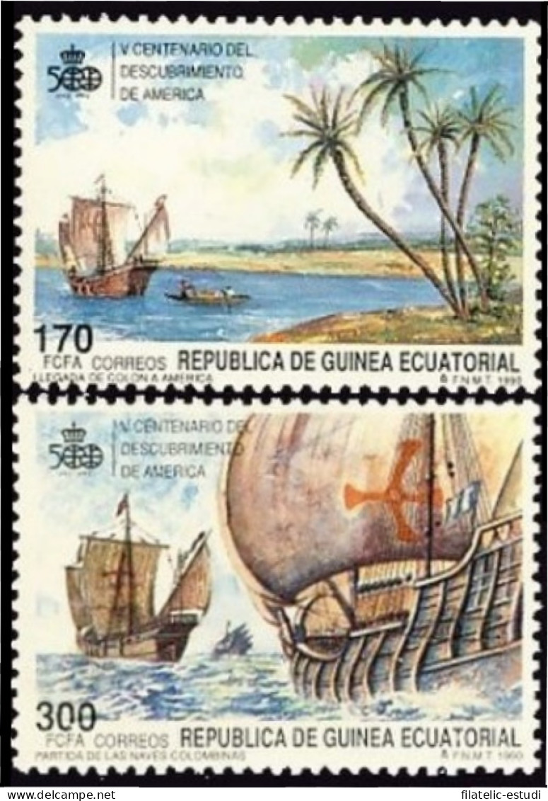 Guinea Ecuatorial 129/30 1990 V Centenario Del Descubrimiento De América MNH - Otros & Sin Clasificación