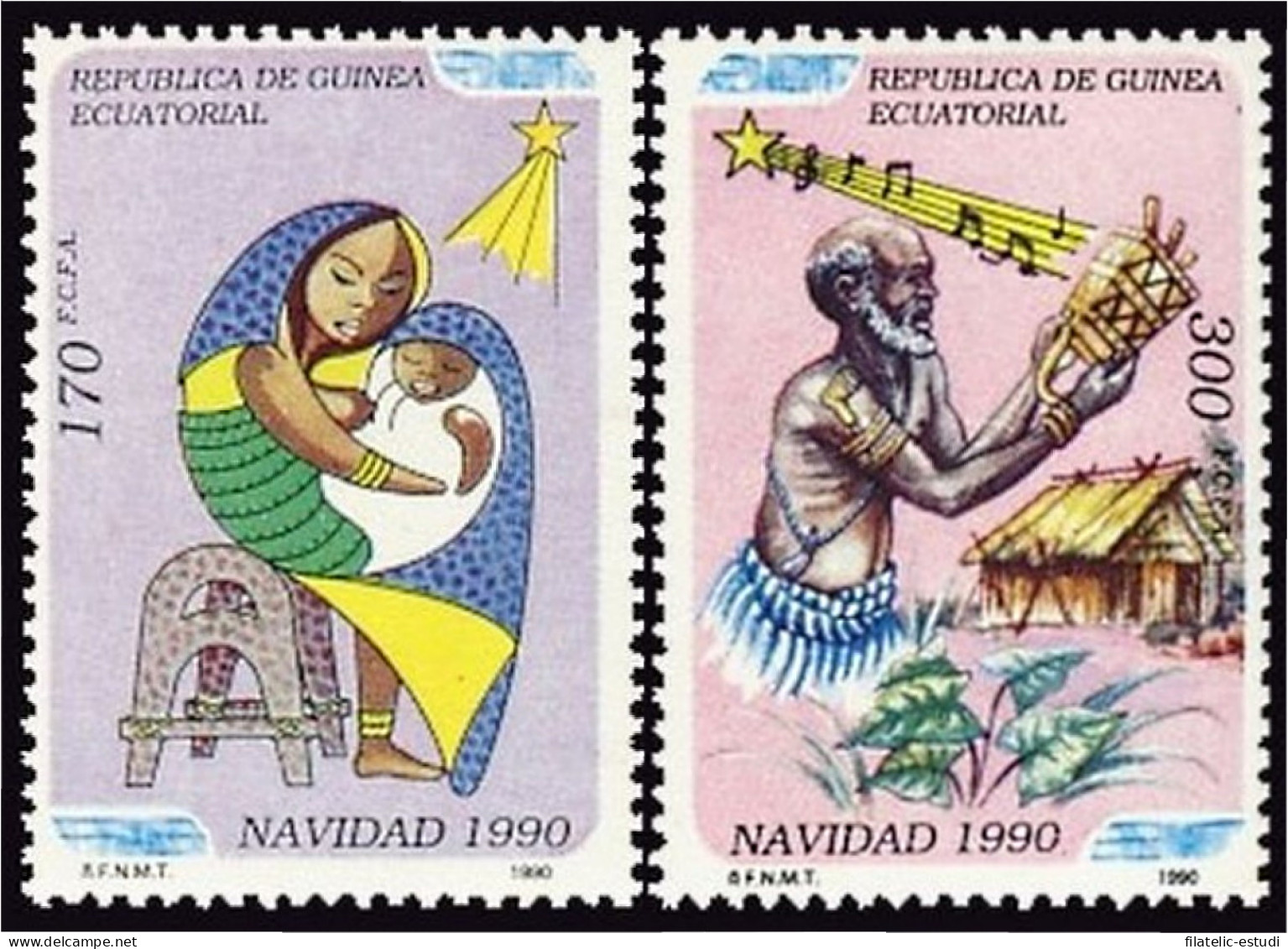 Guinea Ecuatorial 131/32  1990 Navidad 90 MNH - Sonstige & Ohne Zuordnung