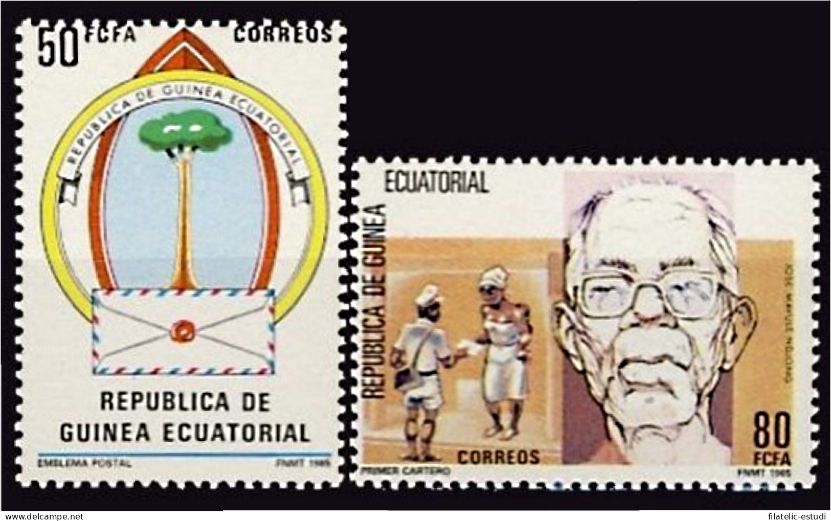 Guinea Ecuatorial 69/70 1985 Homenaje Al Primer Cartero MNH - Otros & Sin Clasificación