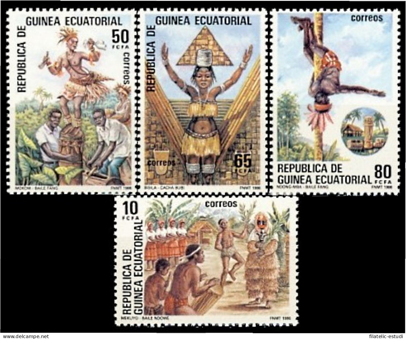 Guinea Ecuatorial 77/80 1986 Folklore MNH - Otros & Sin Clasificación