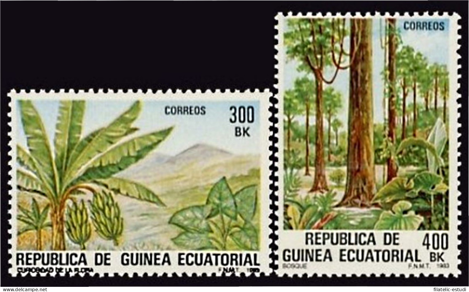 Guinea Ecuatorial 47/48 1983 Flora Árboles MNH - Altri & Non Classificati