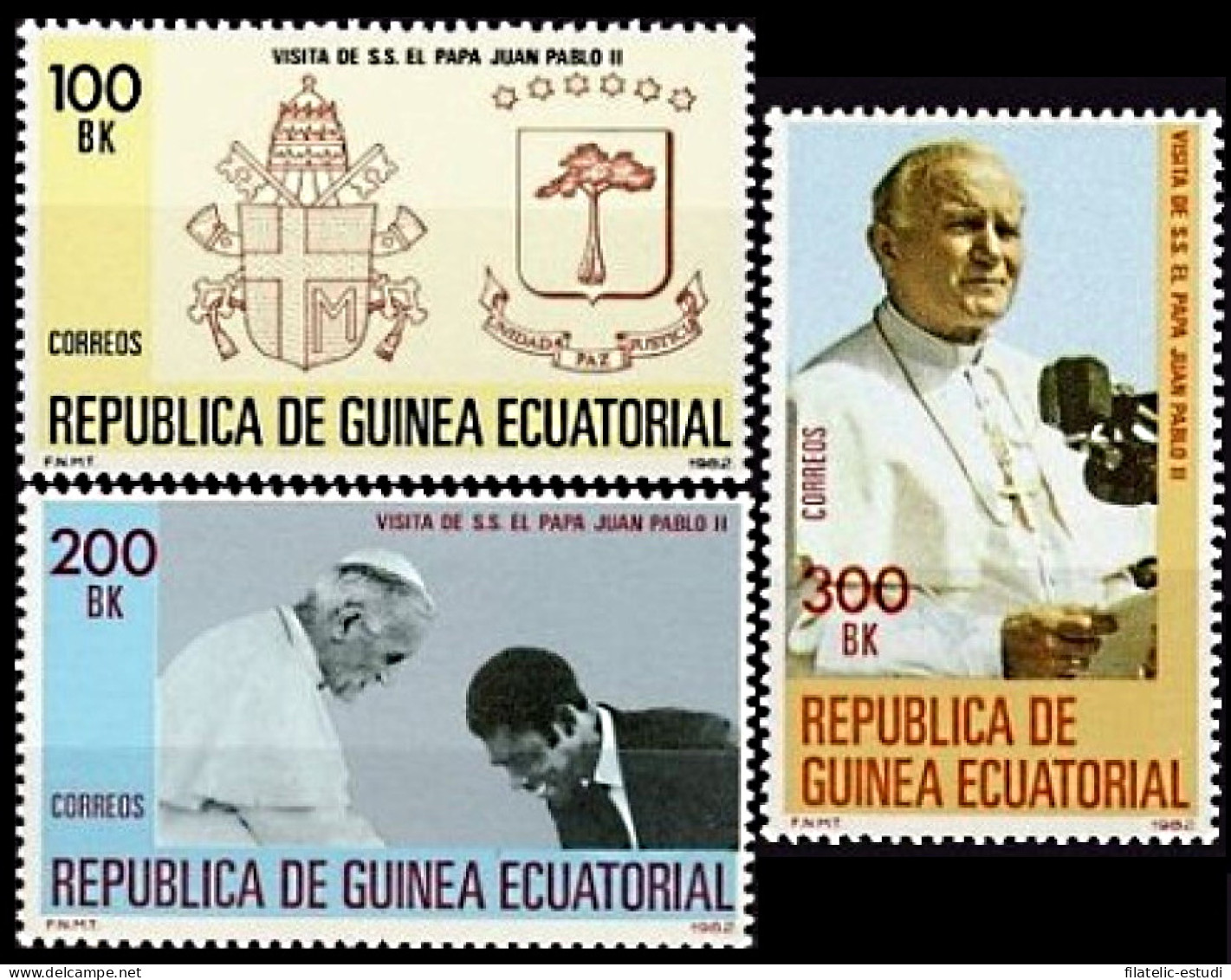 Guinea Ecuatorial 32/34 1982 Viaje Del Papa MNH - Otros & Sin Clasificación