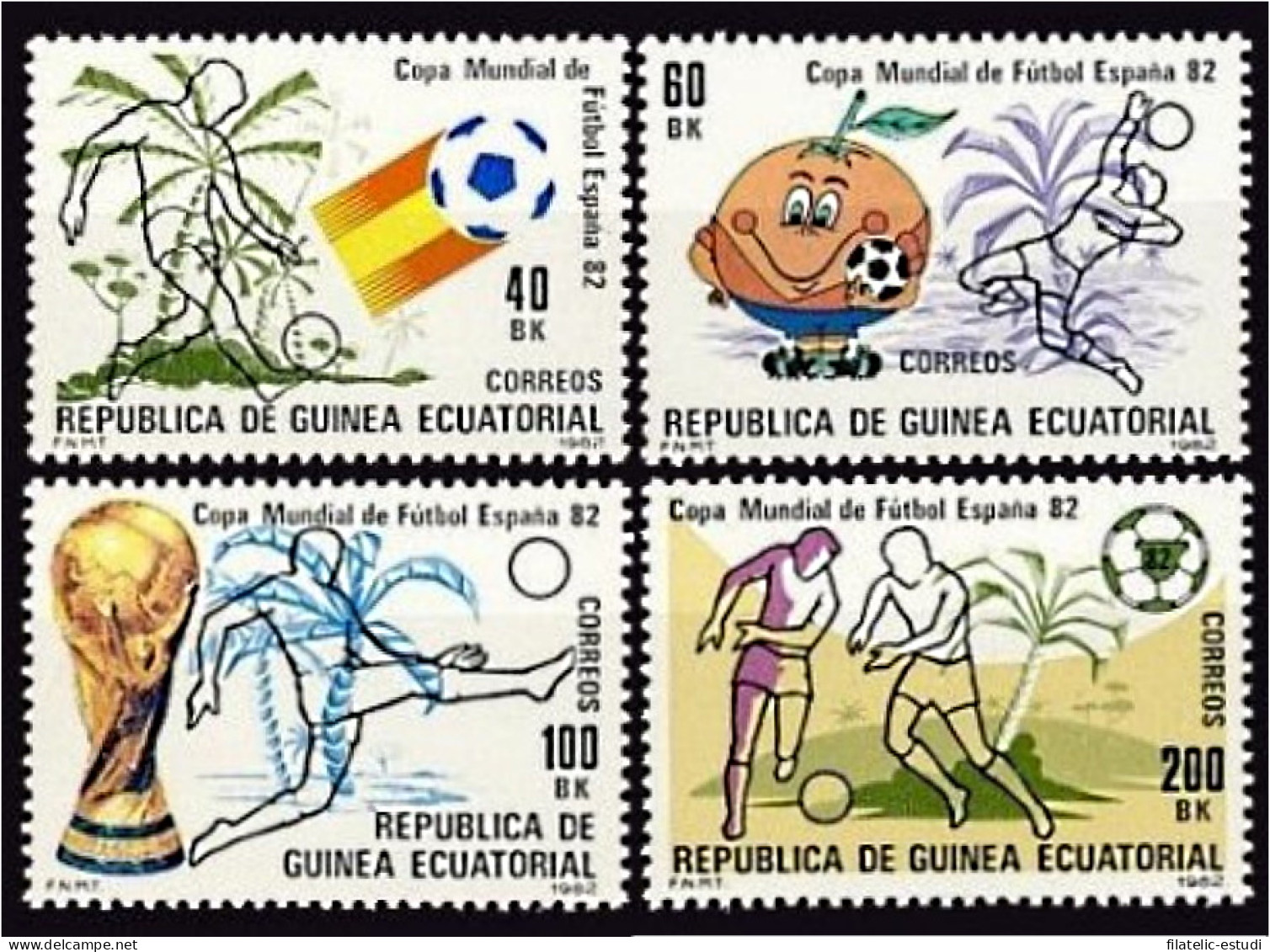 Guinea Ecuatorial 35/38 1982 Mundial De Fútbol MNH - Otros & Sin Clasificación